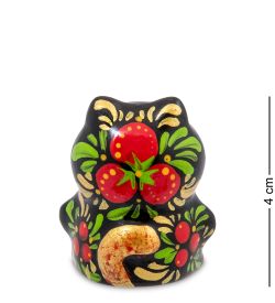 ГЛ- 977 Фигурка «Кот» хохлома (Гжельский фарфор)