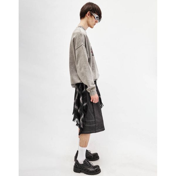 Толстовка из плотного хлопка OPM серая - фото 5