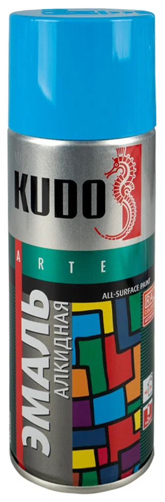 Эмаль алкидная голубой KU-1010  (0,52л) KUDO