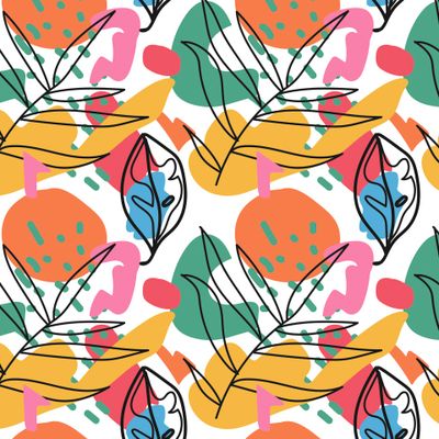 Бесшовный принт современный тропический