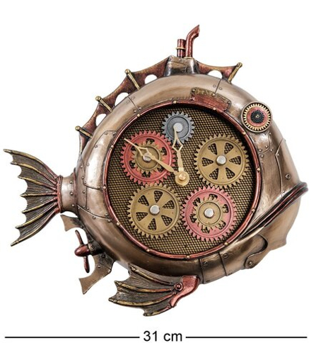 WS-907 Статуэтка-часы в стиле Стимпанк «Рыба»