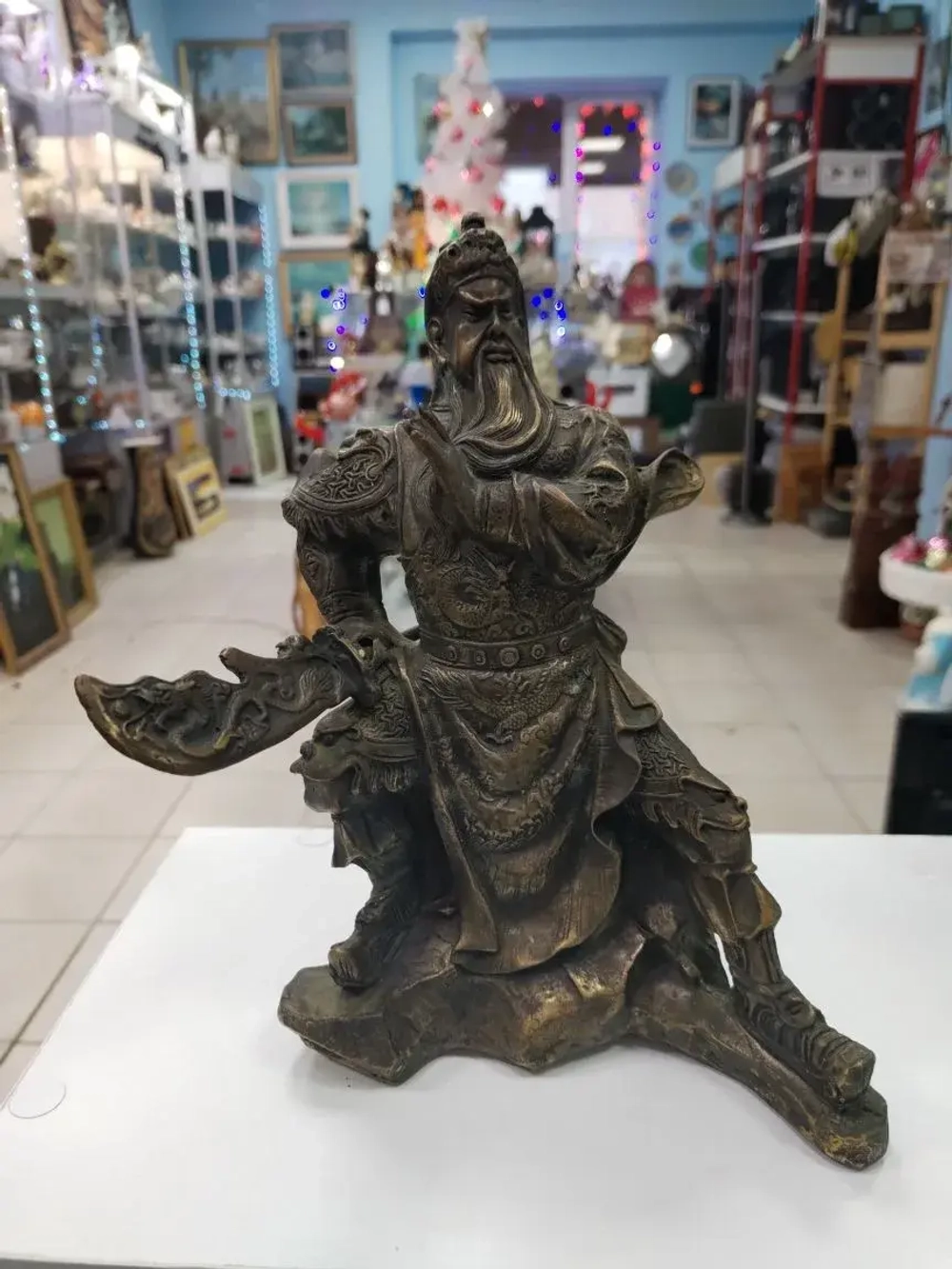 Статуэтка Гуань Гун Китай бронза