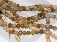 Нить бусин из тонированного кварца 10,5мм