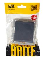 BRITE Выключатель 1-клавишный проходной 10А ВС10-1-6-БрМ маренго IEK