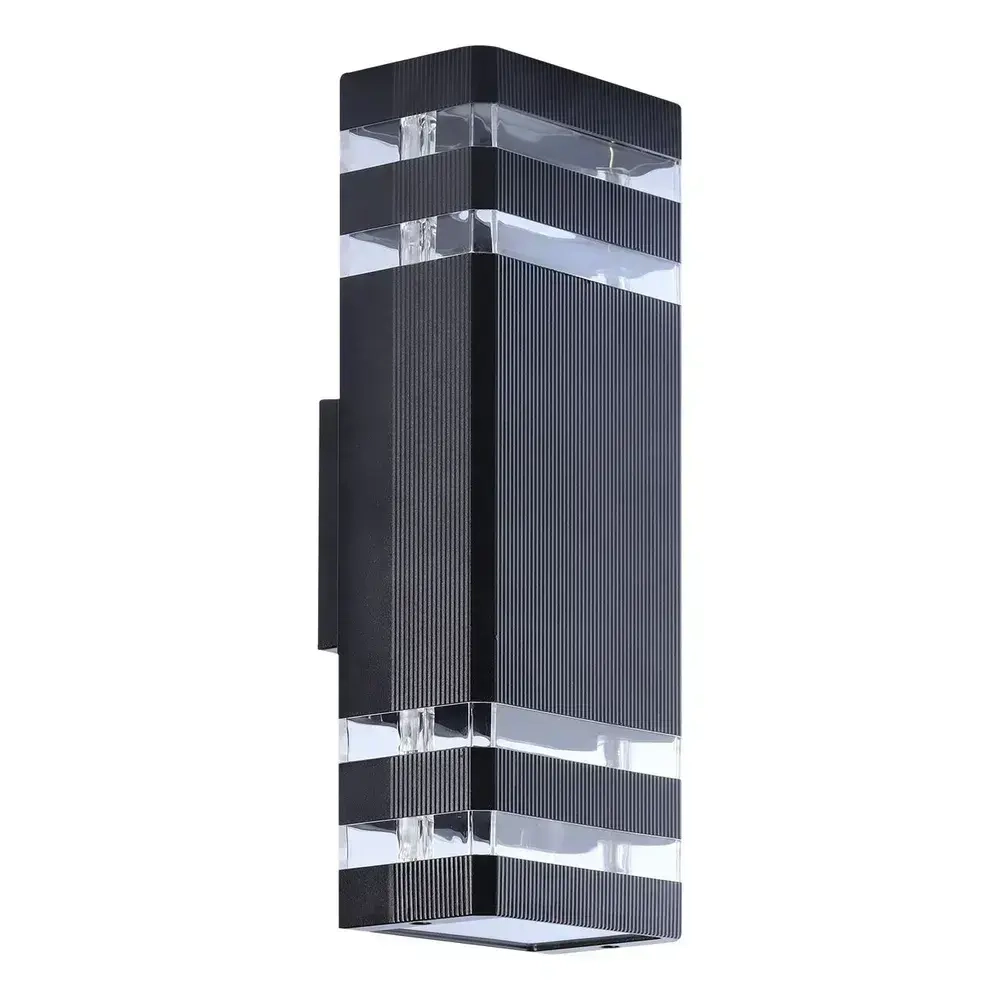 Настенный светильник фасадный уличный двухсторонний 2х60вт под лампу с цоколем Е27. Размер 300х110х65мм. Корпус из Алюминия