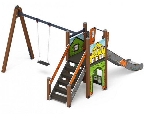 Игровой комплекс Счастливое детство Город ДИК 2.01.01-01 H=1200