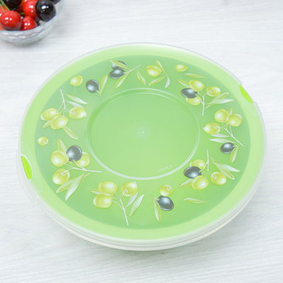 Миска 2л с крышкой "Fresh" олива