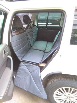 Автогамак "Премиум Трансформер 6-слойный" для перевозки крупных собак до 100 кг на 1/3, 2/3 или заднем сиденье целиком (6-и слойный с ПВХ-600)