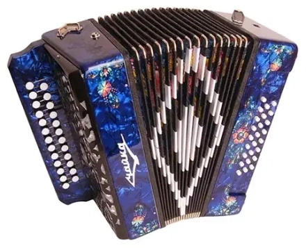 ГАРМОНЬ "ЧАЙКА-204" (S6ХYL), ГОЛОСОВЫЕ ПЛАНКИ HARMONIKAS (ЧЕХИЯ), ЦВЕТ СИНИЙ