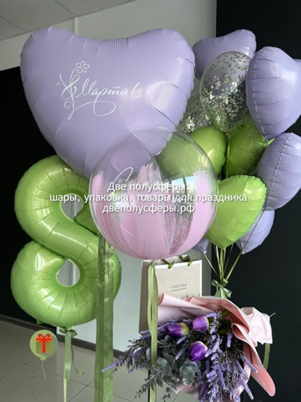 Набор шаров 8 марта весенний