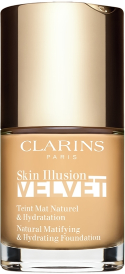 Clarins Skin Illusion Velvet - Жидкая тональная основа с матовым финишем и питательным эффектом, 30 ml