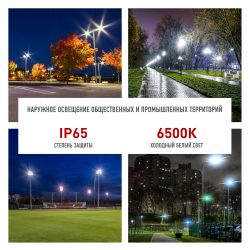 Прожектор светодиодный уличный ЭРА LPR-023-0-65K-500 500Вт 6500K IP65 гарантия 2 года | Прожекторы Стандарт