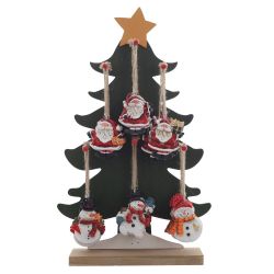 GAEM Набор из 72 шт Украшение новогоднее ассорти на подставке "Ёлка, L30,5 W11 H49 см