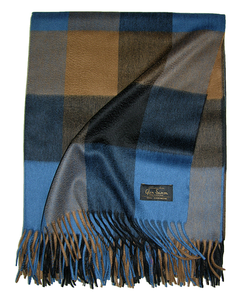 Плед 147х183 Glen Saxon Block 060 blue camel