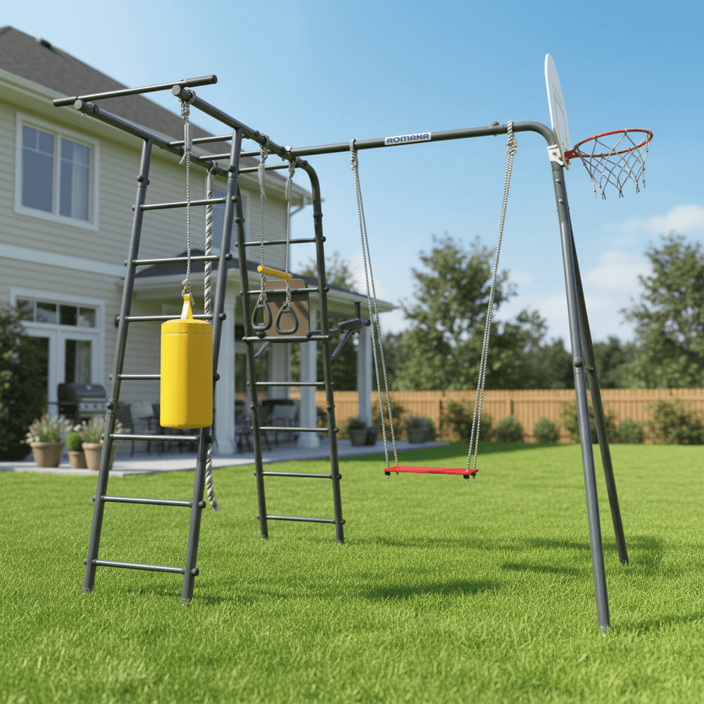 ROMANA Спорт (антрацит) (с фанерными качелями)