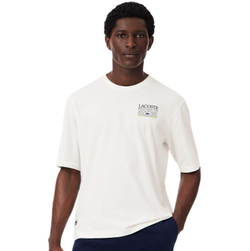 Мужская теннисная футболка Lacoste Roland-Garros Edition Graphic - white