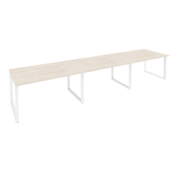 Onix Стол переговорный O.MO-PRG-3.3 Денвер Светлый/Металл Белый 4140*980*750