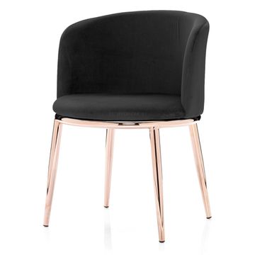 Стул Cooper черный велюр с золотыми ножками