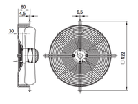 Вентилятор осевой S4D350-AN08-50