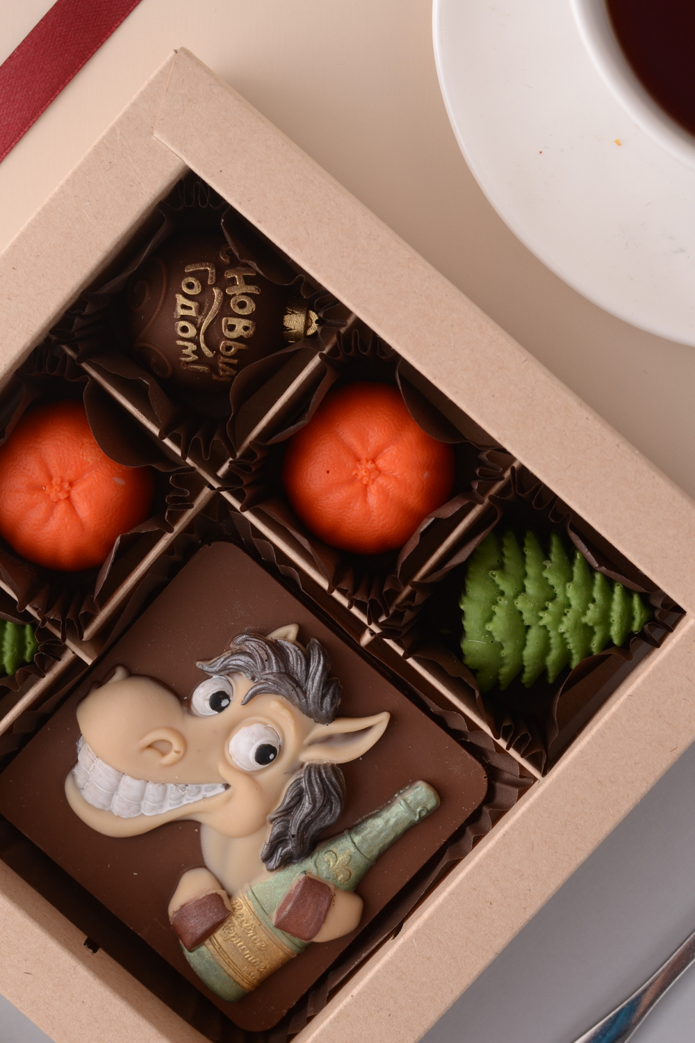 Набор шоколада ручной работы "Новогоднее настроение" #2 с символом 2026 года