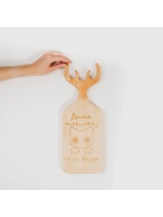 Разделочная доска из Сибирского кедра с гравировкой