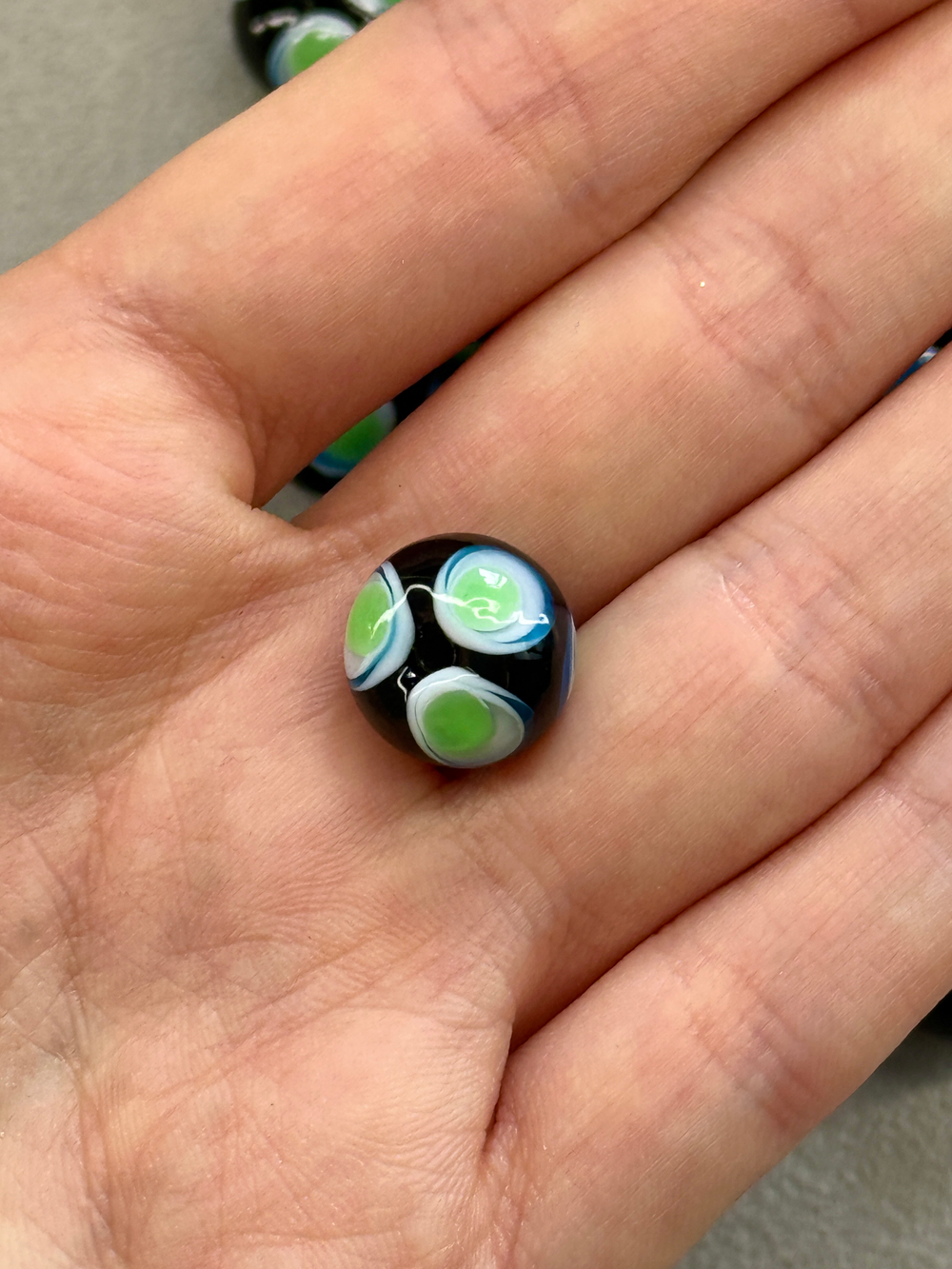 Стеклянные бусины лэмпворк 13*13 мм "Калейдоскоп"