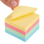 Блок самоклеящийся (стикеры) STAFF STANDARD, ПАСТЕЛЬНЫЙ 51х51 мм, 4 цвета, 400 листов, 116585