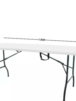 Стол складной садовый 180x74x74см HDPE белый