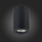 ST108.407.01 Светильник потолочный Черный GU10 1*50W  IP20 D70xH100 220V Без ламп Накладные светильники