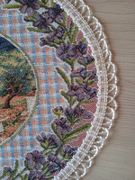 Набор гобеленовых салфеток Прованс (1 шт 30х40 + 6 шт D 15)