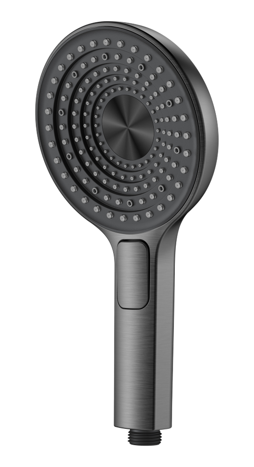 3029-Q Лейка массажная 3 позиции, кнопка (ГРАФИТ) GANZER  (56/1шт)