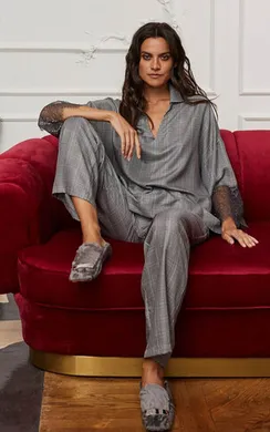 Брюки 51897 Черно-Белый