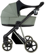 Детская коляска Roan Sol Vintage Luxury 2.0 3 в 1 с автокреслом Tutis Elo Lux EduSky Black VIN 02/SG Sage Green/Sage/руч.Black