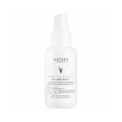 Невесомый солнцезащитный флюид для лица против признаков фотостарения Vichy UV-Age Daily SPF 50+, 40 мл