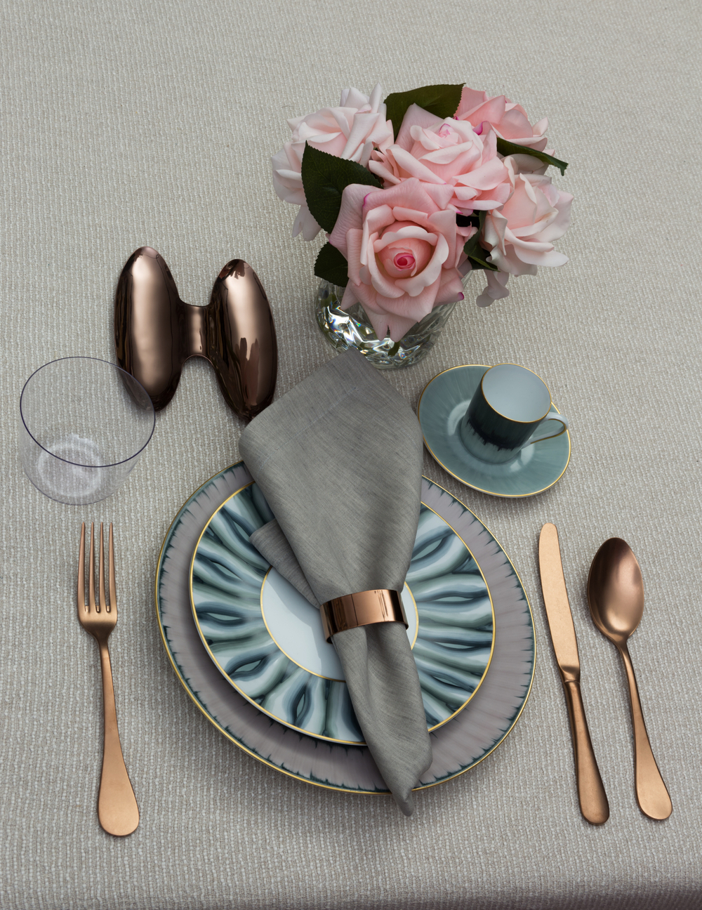 Набор столовых приборов на 6 персон 24 предметов Herdmar Rocco Copper Mat 60