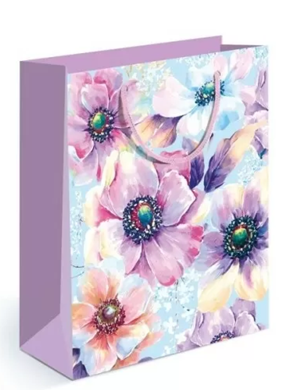 Пакет подарочный М 18*22,7*10см "Сиреневые цветы" 15.11.01848