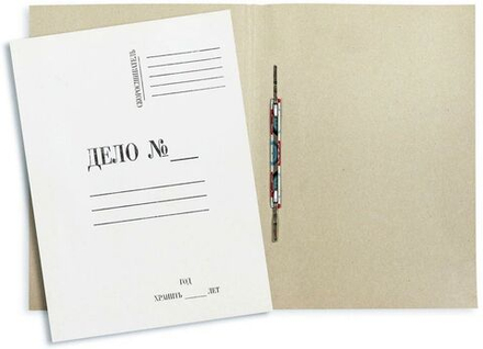 Скоросшиватель картон белый 320гр\м2 мел. (бум.)