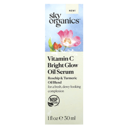 Sky Organics, Сыворотка с маслом шиповника и куркумы с витамином C, смесь масел шиповника и куркумы, 30 мл (1 жидк. унц.)