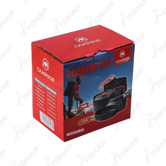Набор посуды анодированный алюминий (CAMPSOR-308) CAMPSOR