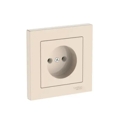Atlas Design розетка без заземления без шторок, 16А, в сборе, быстрозажим. клем., Бежевый