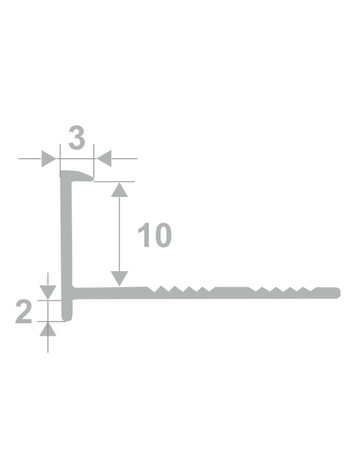 АЛТП(мини) 10мм "DO-1" 2,7м Черный муар Г-об. (201) полим. алюм.