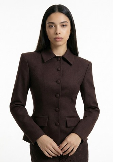 Жакет приталенный удлиненный