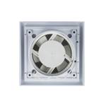 Сверхтонкий вентилятор для ванн ММ 100 квадратный 60 м³/час с таймером с обратным клапаном белый