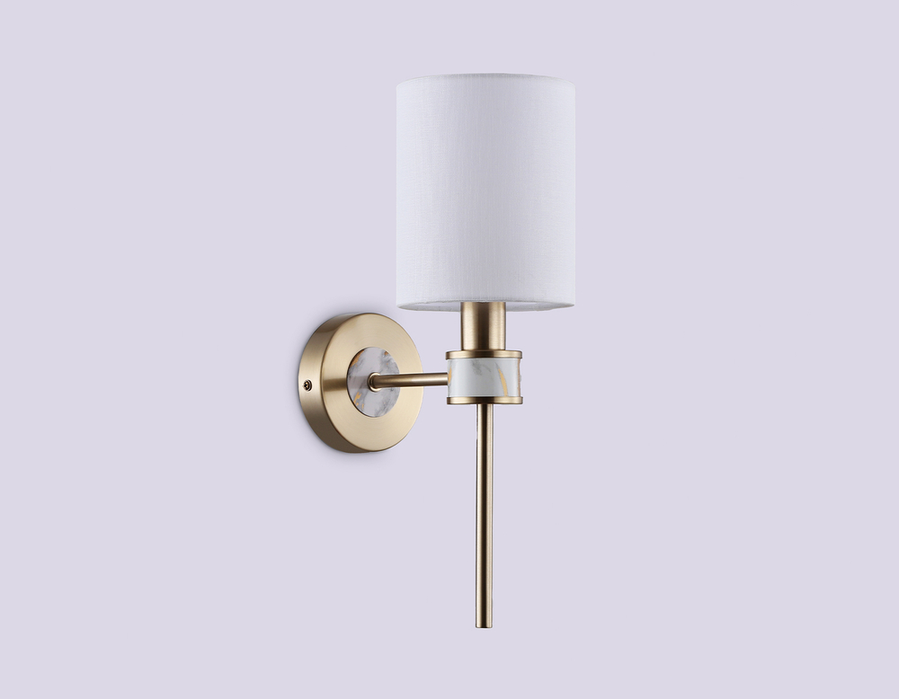 Светильник настенный LH72375 DBS/WH темная латунь/белый E14 max 40W 190*120*370