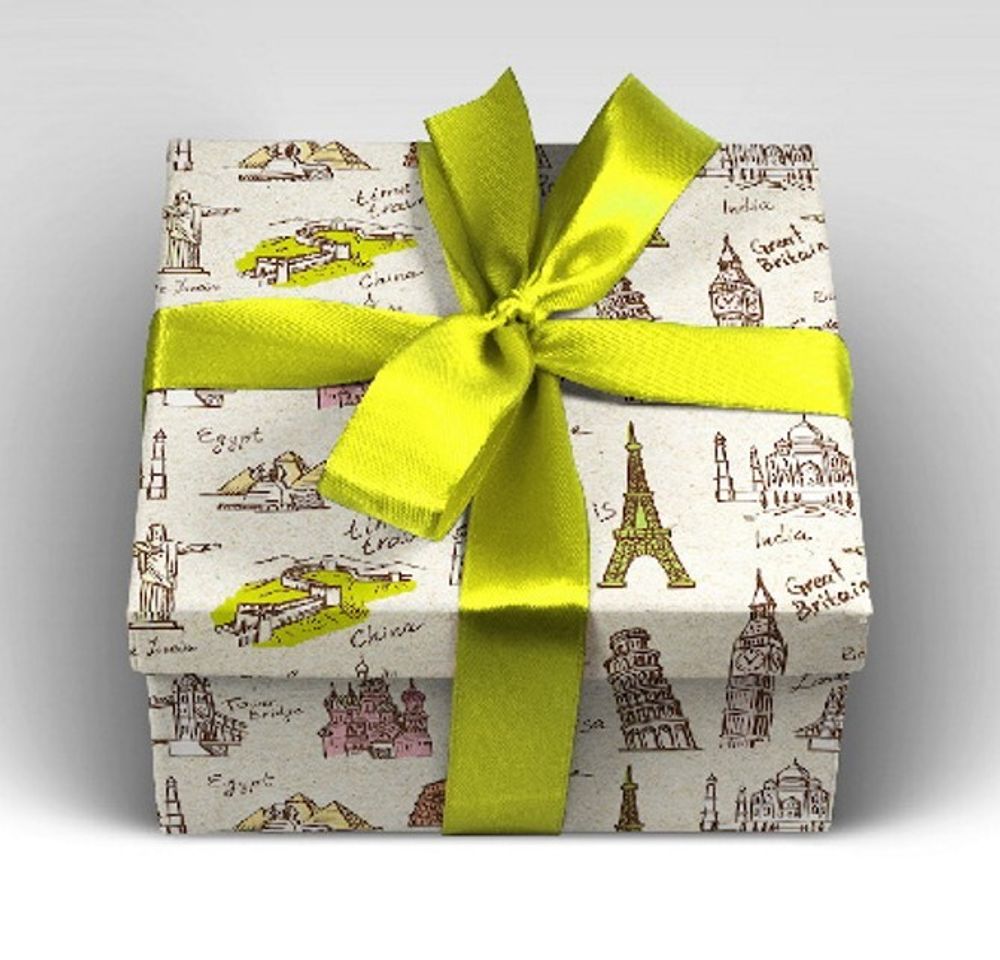 Упаковочная бумага (0,7*1 м) Время путешествовать, 10 шт.