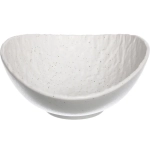 Салатница керамическая «Perfetto» 19,3*15,7*7см фактурный узор, белая