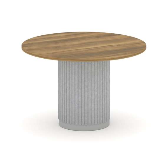 Felto Стол переговорный круглый D=1200 PR.C.SPRG-005.D Сандал Янтарный/Металл Серый/Зимний Лес 1200*