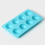 Форма силиконовая полусфера д 5.5 см 8 ячеек