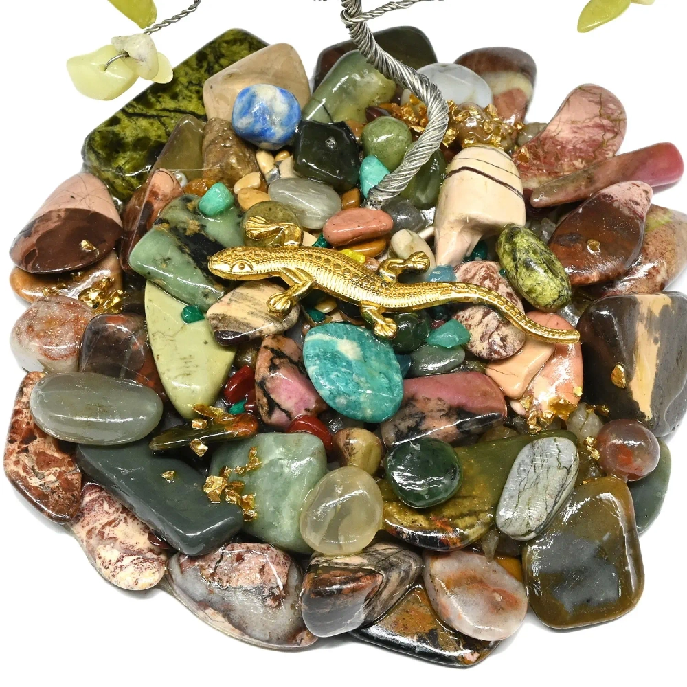 Дерево счастья с нефритом желтым среднее 100*100*115мм.