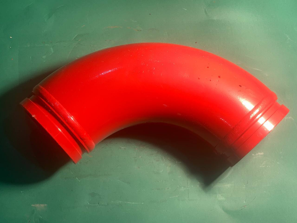 Угол бетоновода DN125*R275*90 двухслойный усиленный (концевой)